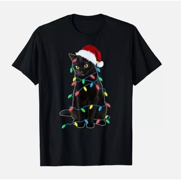 Brooke
B Other - Black Cat Christmas Tree Lights Funny Santa Kitten LED Holiday T-Shirt